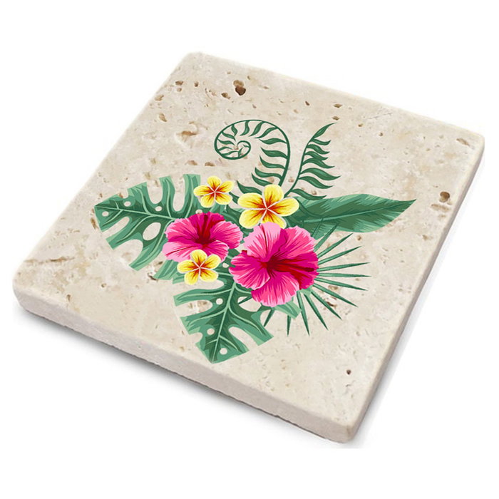 Hermia TBA7436502615634 Alfombrilla de Cristal de Piedra Natural 10x10x1 cm (4 Piezas)